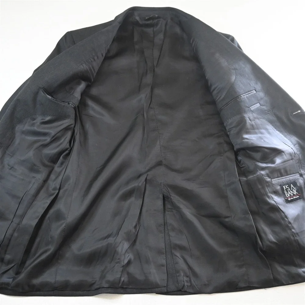 Jos A Bank 39R 32x32 Gray 100% Wool Gordon‎ Mens Jacket Pants Suit